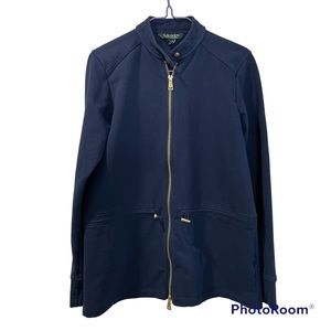 Ralph Lauren Green Tag Zip Up Jacket PXS Waist Tie Like New Stylish Cotton Blend